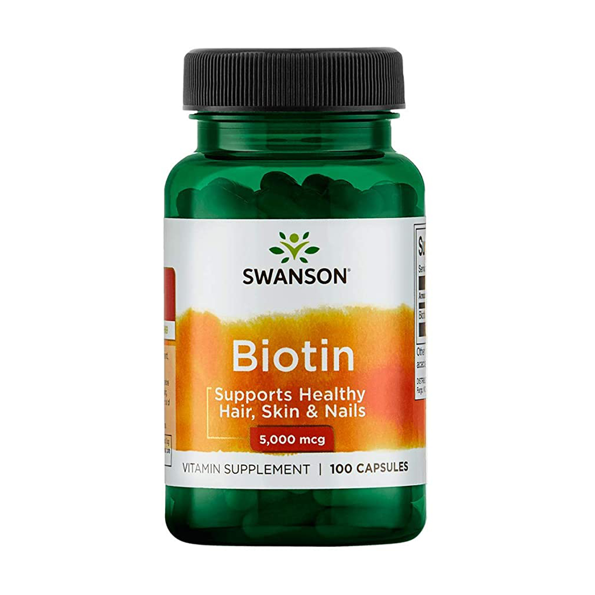 Біотин Swanson Biotin, 5000 мкг, 100 капсул