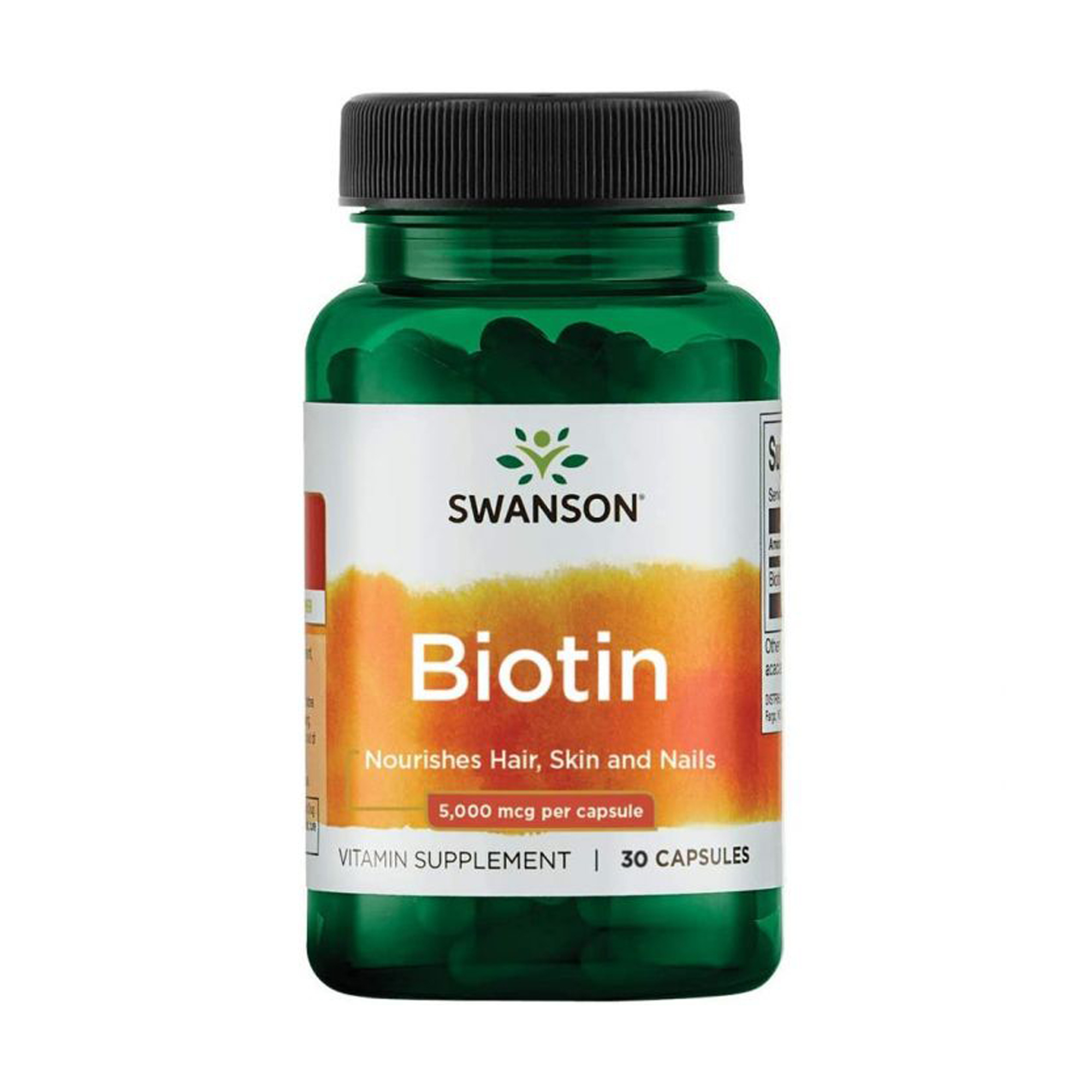 Біотин Swanson Biotin, 5000 мкг, 30 капсул